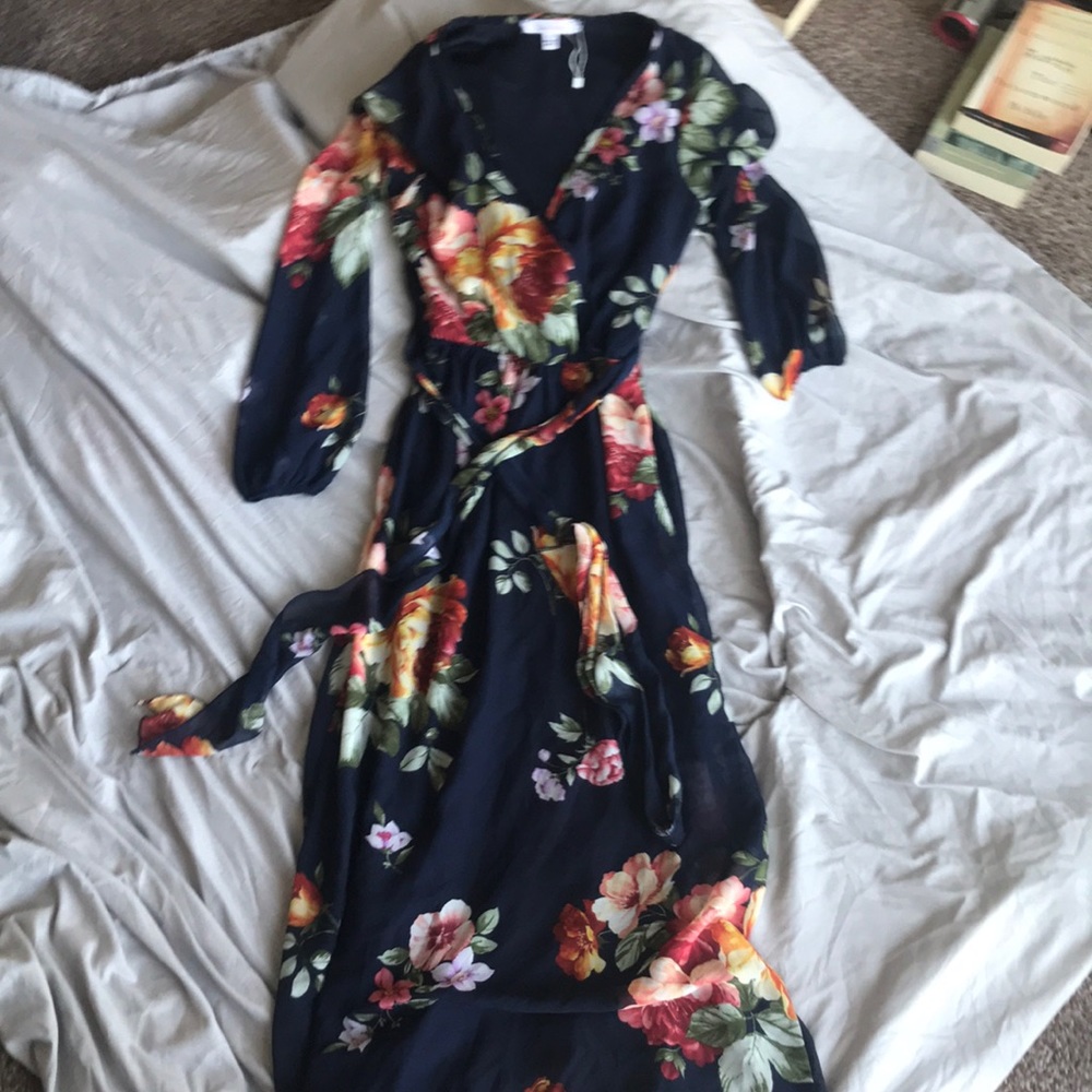 Blue Floral Maxi Dress